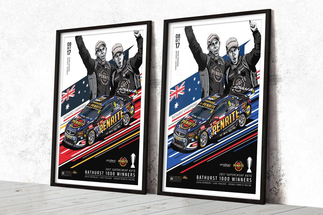 In Stock: Erebus Penrite Racing 2017 Bathurst 1000 Winner Prints.