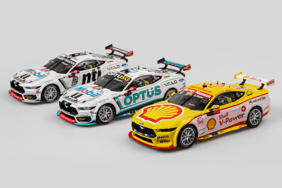 Our First 2023 Ford Mustang Gen3 Supercars Have Arrived in 1:18 Scale!