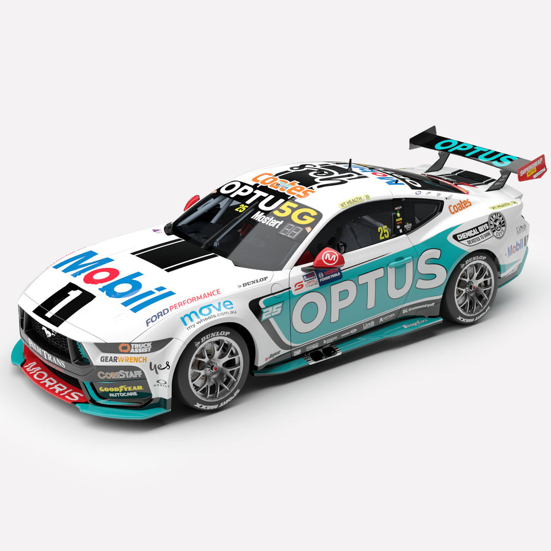 1:43 Mobil 1 Optus Racing #25 Ford Mustang GT - 2024 Perth SuperSprint Race 9 Winner (First Ford Win for WAU)