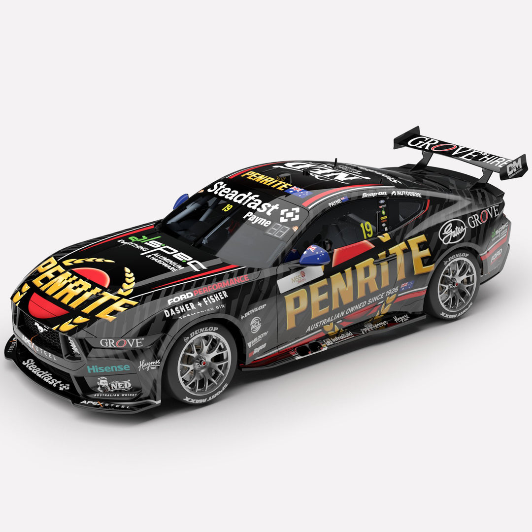 1:43 Penrite Racing #19 Ford Mustang GT - 2024 Melbourne SuperSprint (AusGP) Race 5 Pole