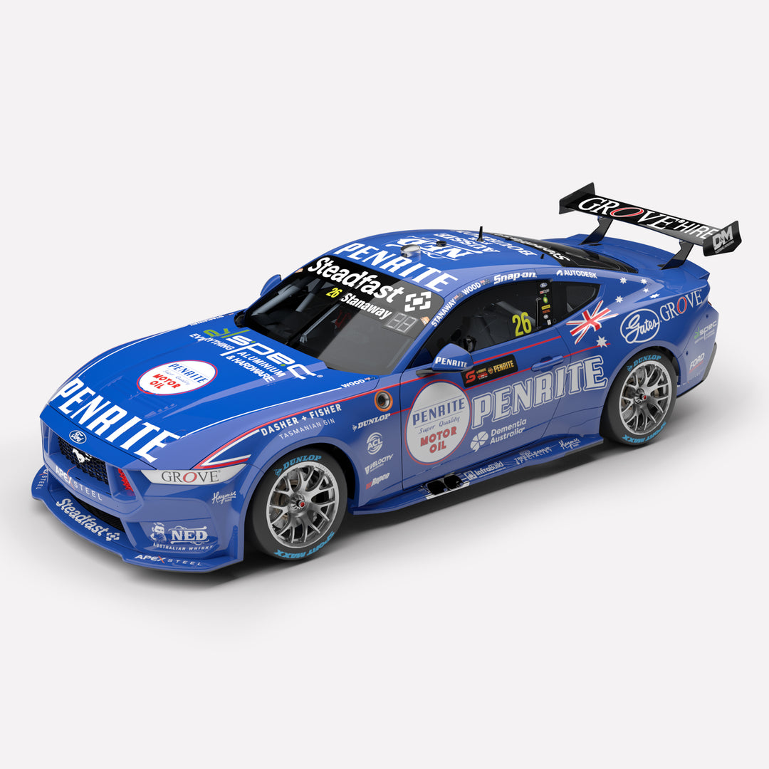 1:18 Penrite Racing #26 Ford Mustang GT - 2024 Penrite Oil Sandown 500 Retro Livery